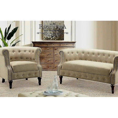 Royal Style - QH23 : Ghế Sofa Đơn - Màu Kem 